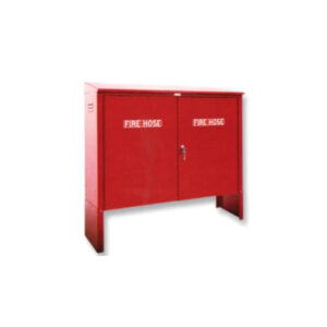 Outside hose storage cabinet