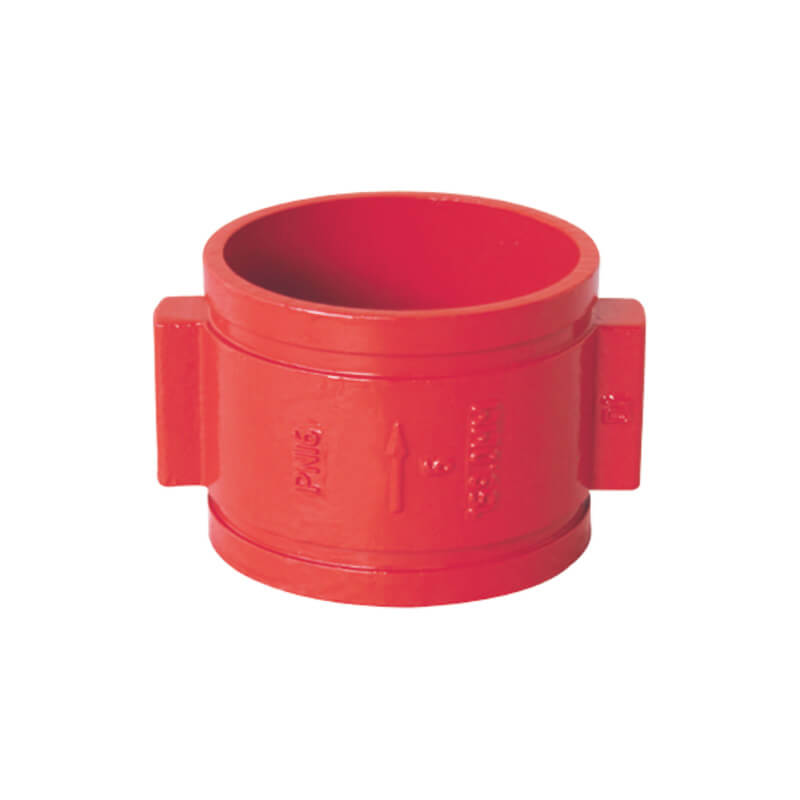 Grooved double door check valve