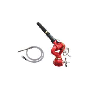 Manual operated wheel control foam monitor (Double waterway & air-aspirating nozzle)