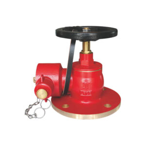 Right-angle type wet landing valve