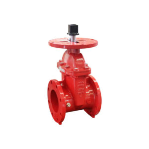 Flanged NRS gate valve with post flange and wrench nut